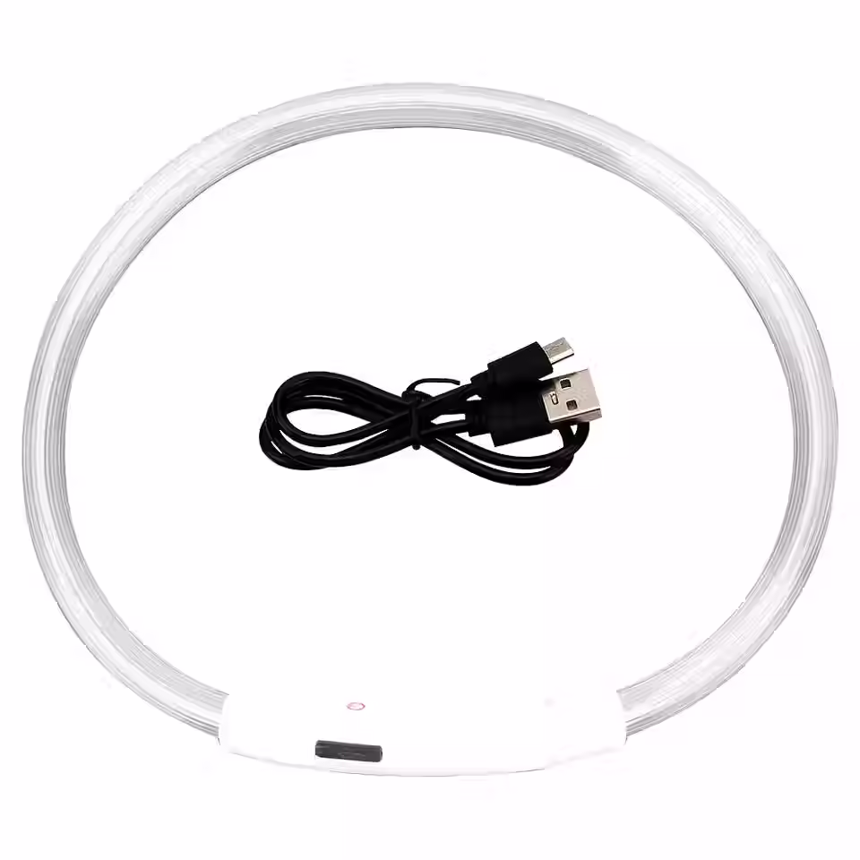 Thumbnail: LED USB Rechargeable Dog Collar, Glowing Night Safety Flash Collar for Pets
