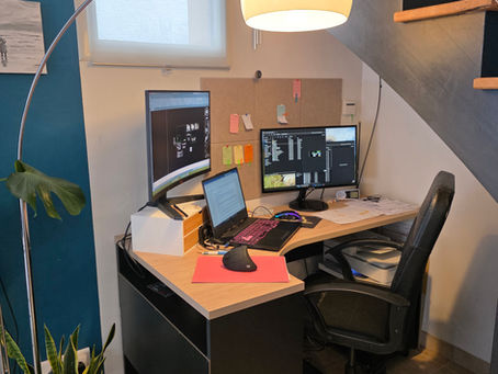 Aujourd’hui, je vous partage un aperçu de mon espace de travail