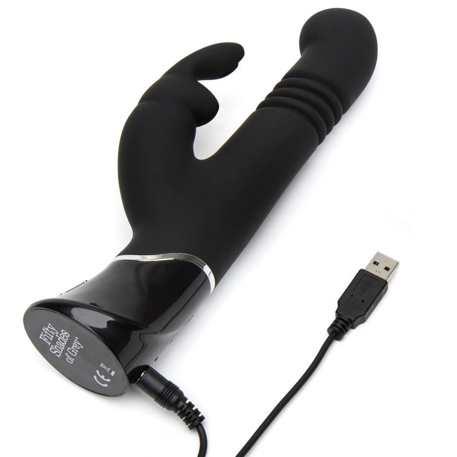 Thumbnail: FIFTY SHADES OF GREY GREEDY GIRL RECHARGEABLE THRUSTING G-SPOT RABBIT VIBRATOR