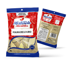 Sachê de folha de louro Mistureto com folhas inteiras e aroma clássico.