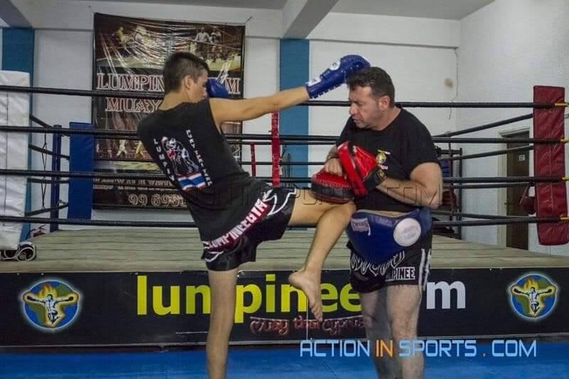 Training at Lumpinee Gym