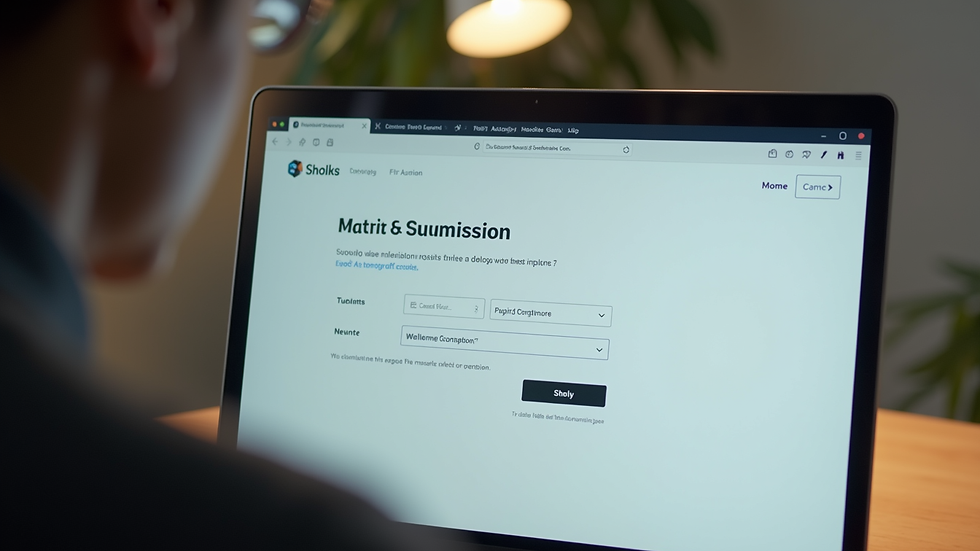 Close-up view of a laptop screen showing a music submission form
