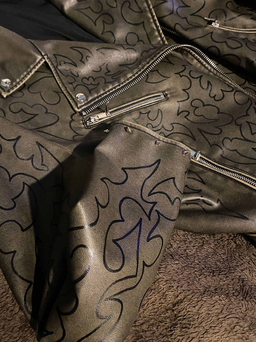 Thumbnail: 1/1 “TRIBAL” BIKER JACKET