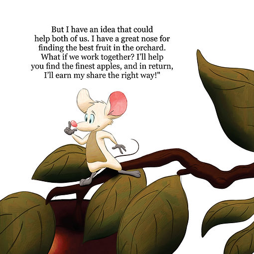 Drawing of a Mouse Pitching an Idea