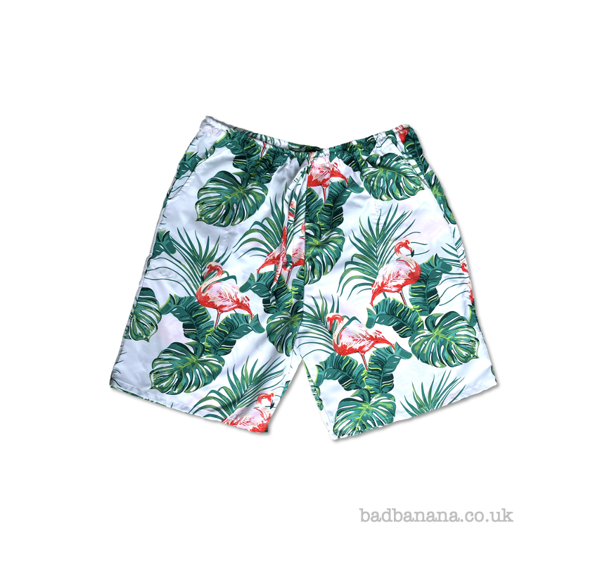 Thumbnail: Mens festival, Mens Rave Hawaiian Festival Shirt - Blue Flamingo