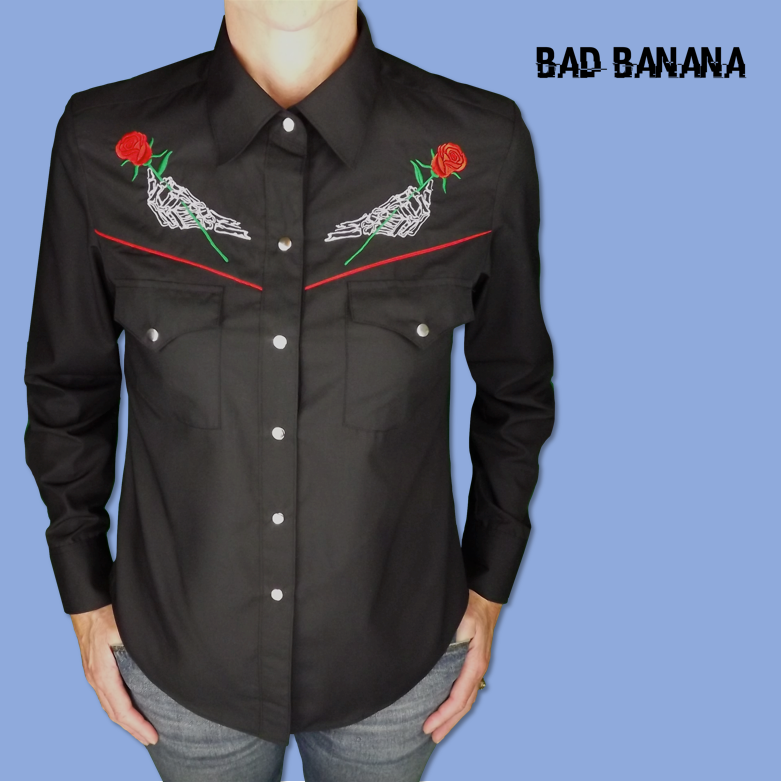 Thumbnail: Women's Western Halloween Shirt - Rose - Size 10