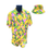 Thumbnail: Mens Festival, Rave, Beach, Stag Hawaiian Shirt + Bucket Hat + Shorts- Bananas
