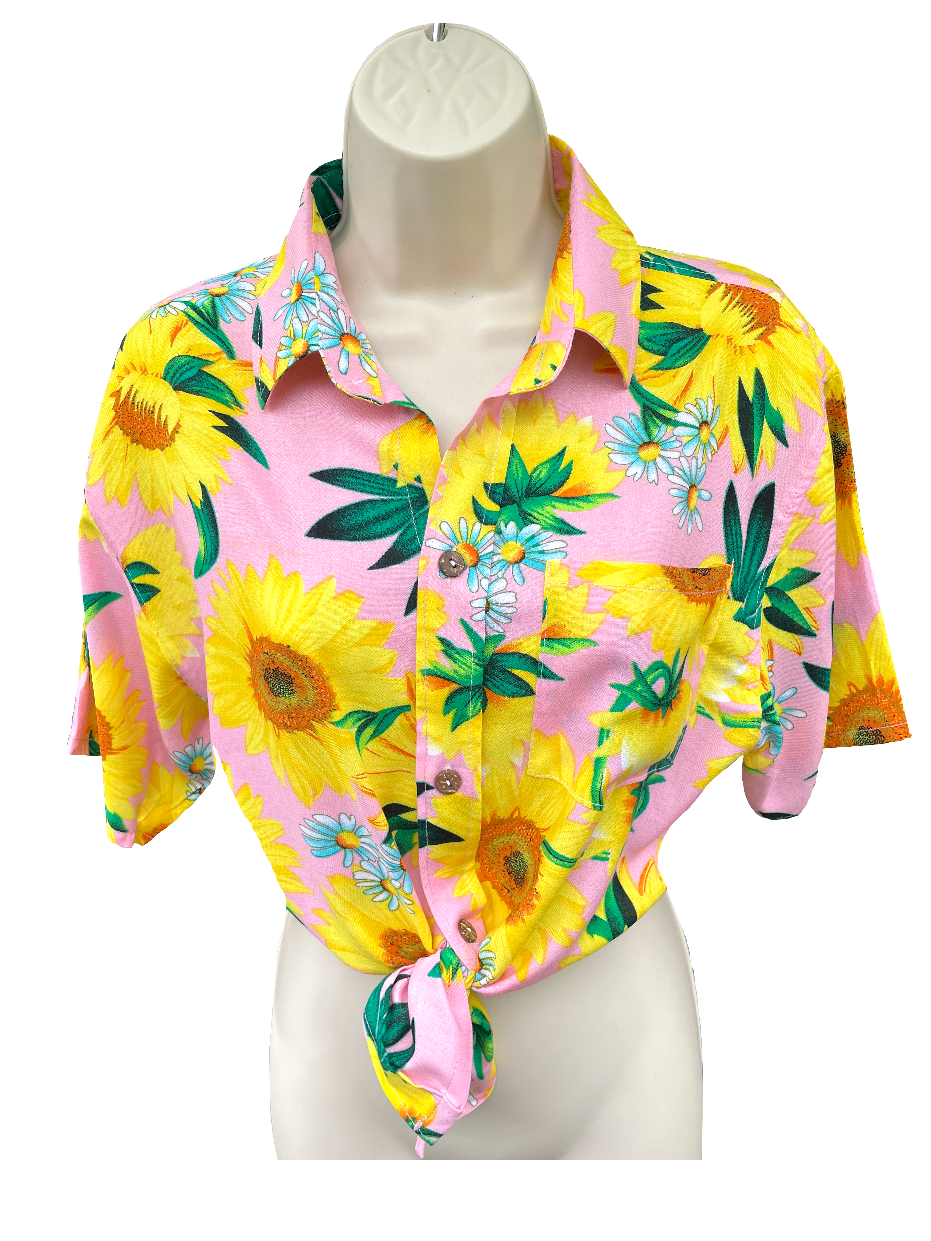 Boyfriend Pink Sunflower Rave Festival Hawaiian Shirt