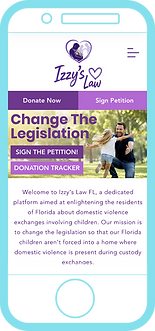 Izzy's Law FL Mobile View by Armstrong Web Dynamics.