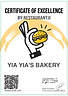 Restaurant JI Certificate of Excellence badge