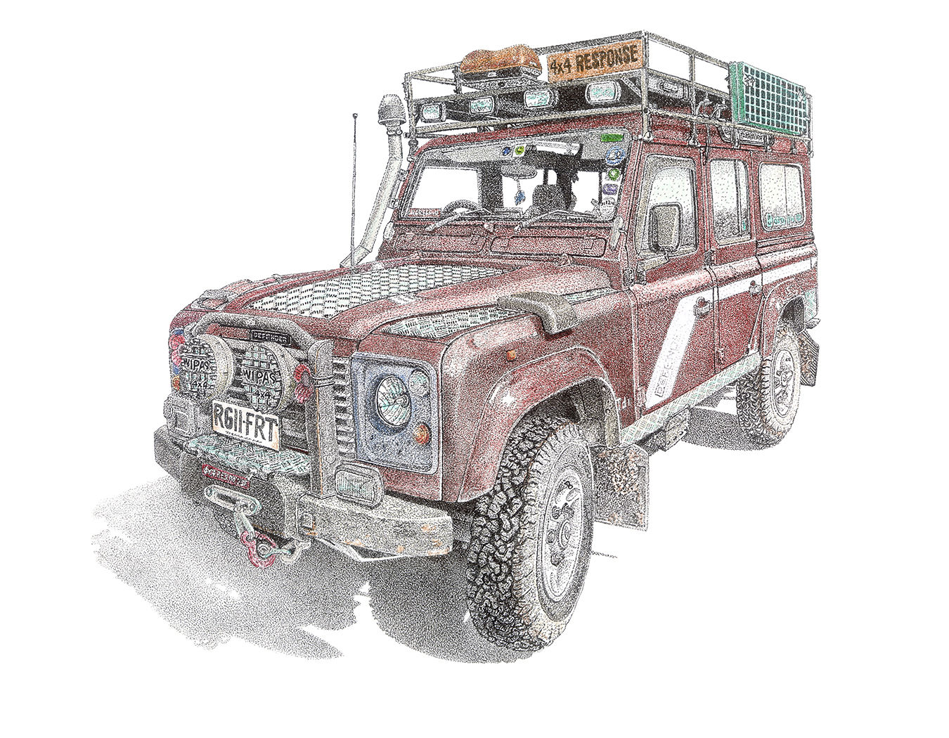 'Landrover 110 0 4x4 Response...' Limited Edition Print