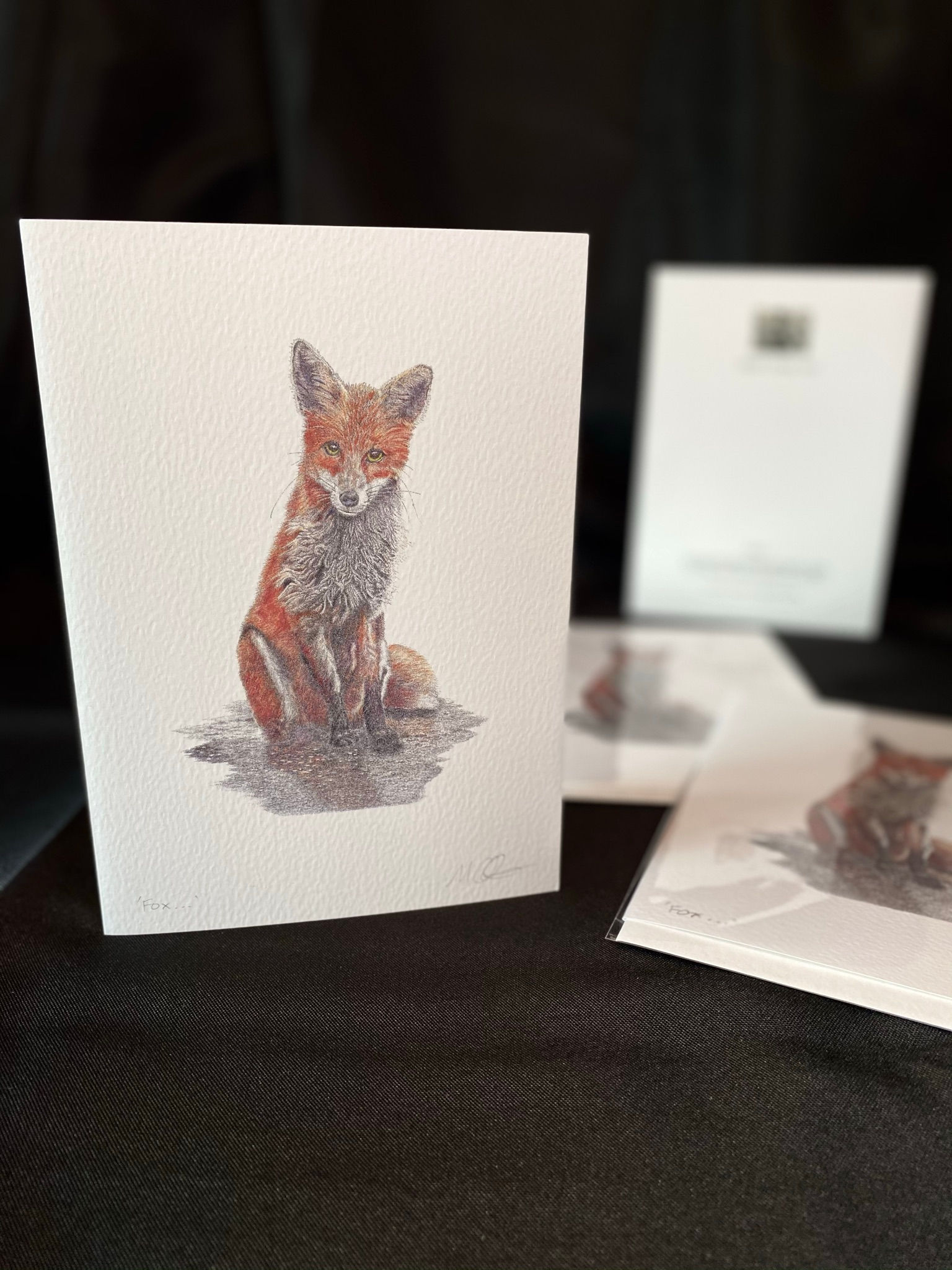 'Fox...' Signed Greetings Card
