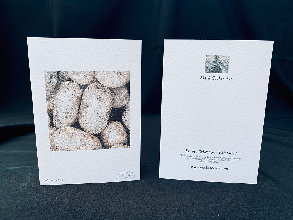 Thumbnail: 'Potatoes...' Signed Greetings Card