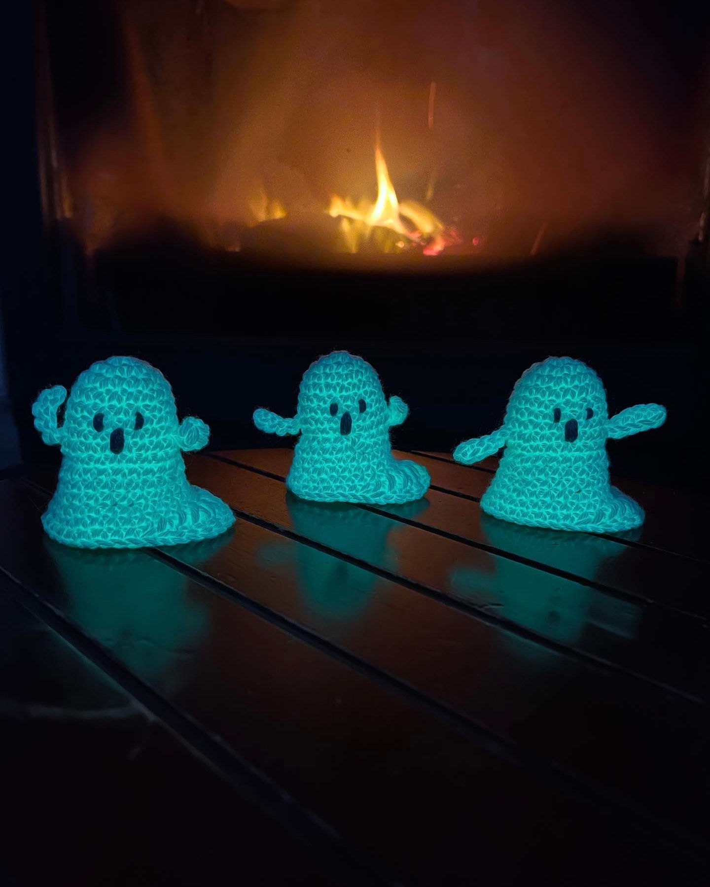 👻 Petit fantôme au crochet en laine phosphorescente