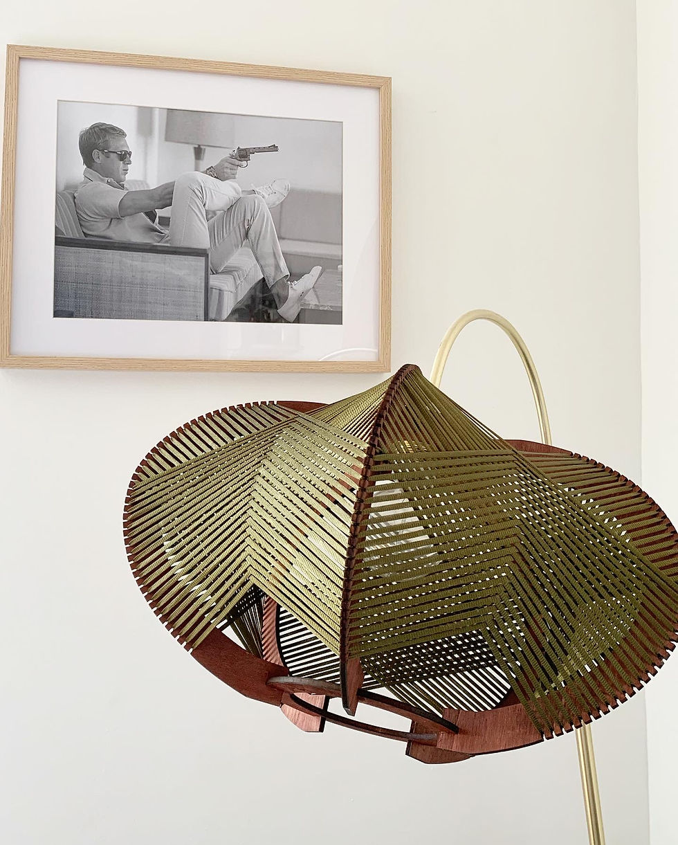 Miniature : Lampe "Ovale" couleur teck