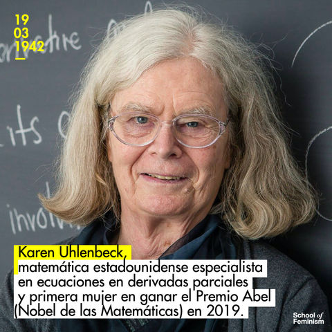 Karen Uhlenbeck, matemática estadounidense y primera mujer en ganar el Premio Abel en 2019.