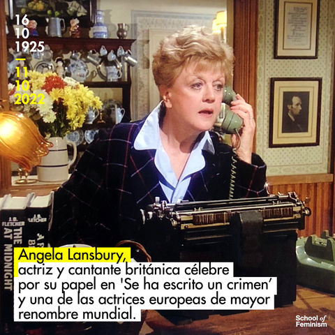 Angela Lansbury, actriz y cantante británica célebre por su papel en 'Se ha escrito un crimen’.