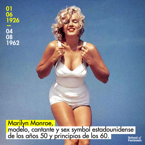 Marilyn Monroe, modelo, cantante y sex symbol estadounidense de los años 50 y principios de los 60.