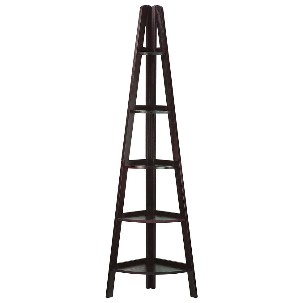 Thumbnail: 5-Shelf Corner Ladder Bookcase