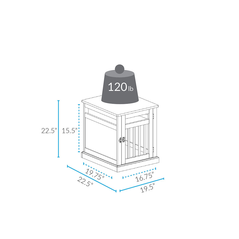 Thumbnail: Chappy Small Pet Crate with Wood Slats