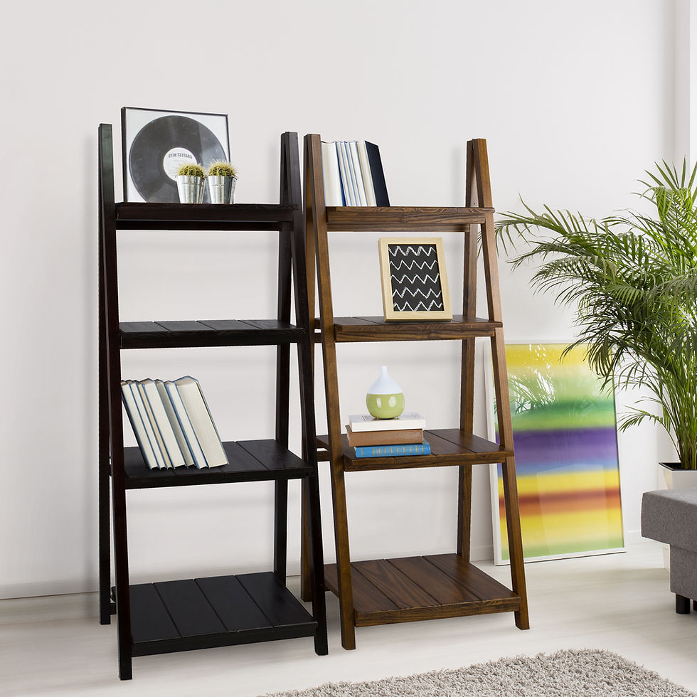 Thumbnail: Manhasset Slatted 4-Shelf Folding Bookcase