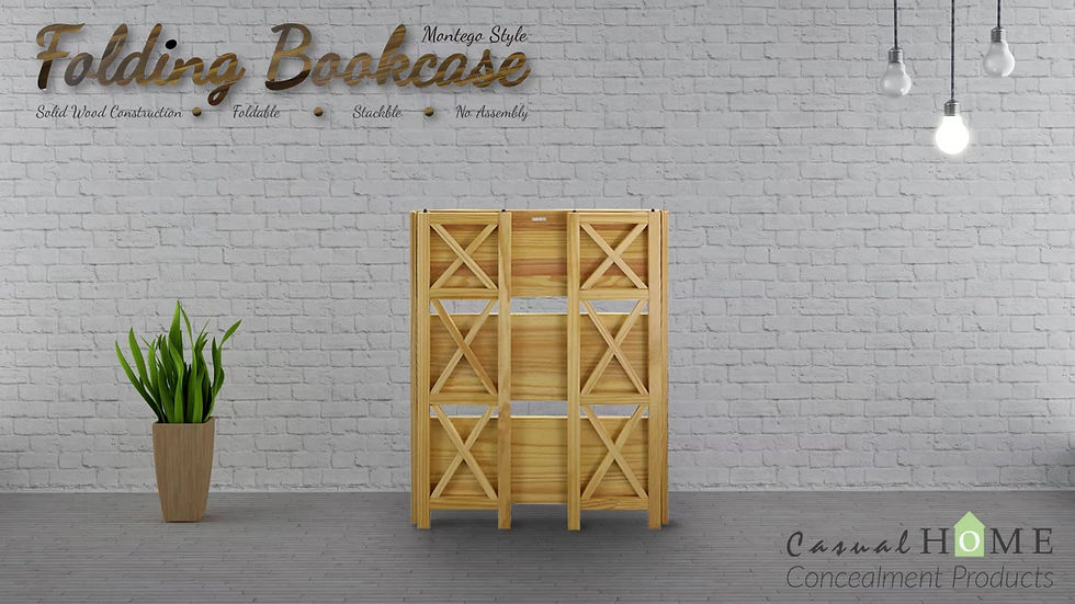 Thumbnail: Montego 3-Shelf Folding Bookcase