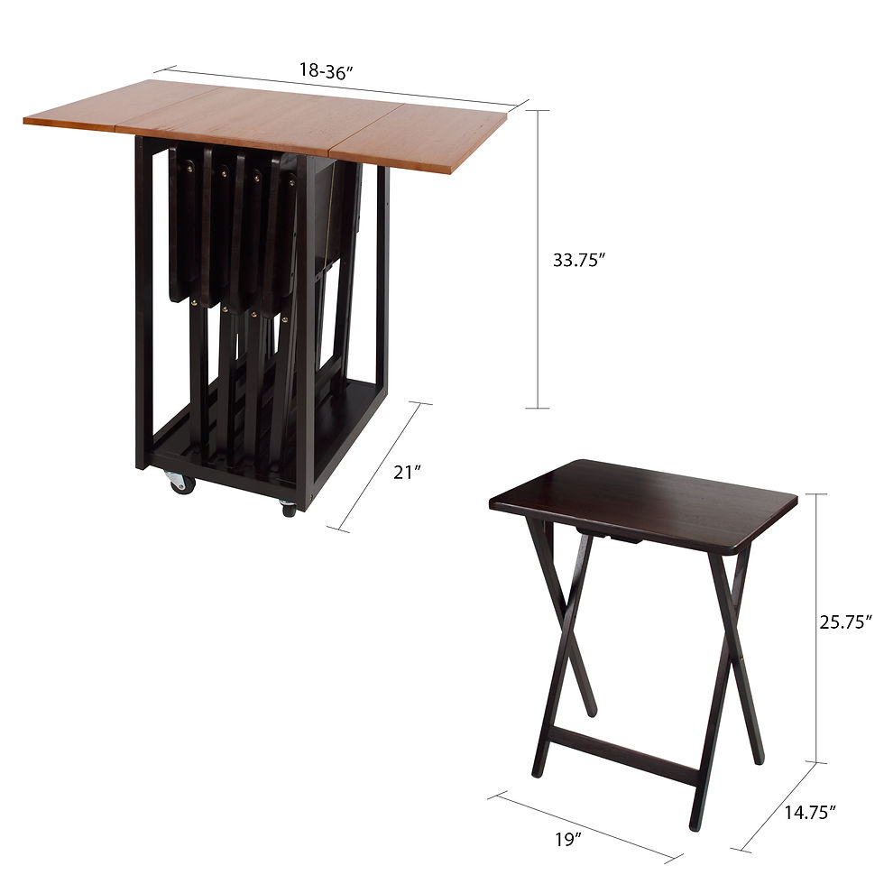 Thumbnail: Drop Leaf Table with TV Tray