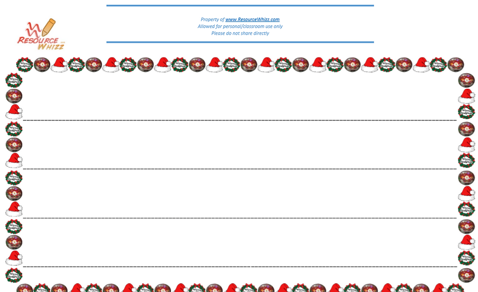 Thumbnail: Christmas - Santa bauble Page Border