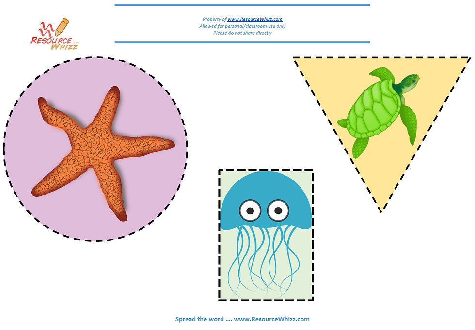 Thumbnail: Sea Creature themed cutting skills sheet