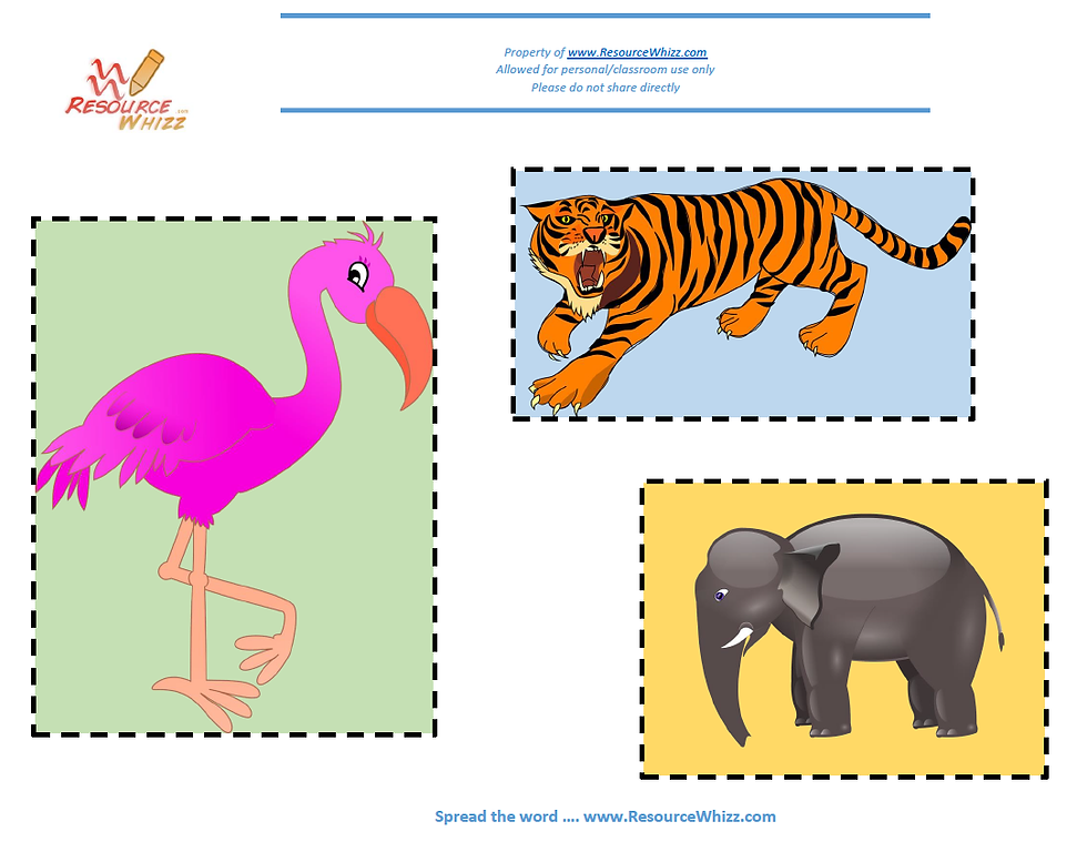 Thumbnail: Zoo themed cutting skills sheet
