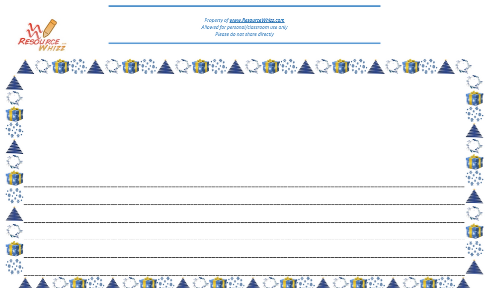 Thumbnail: Christmas - Icy Blue Page Border