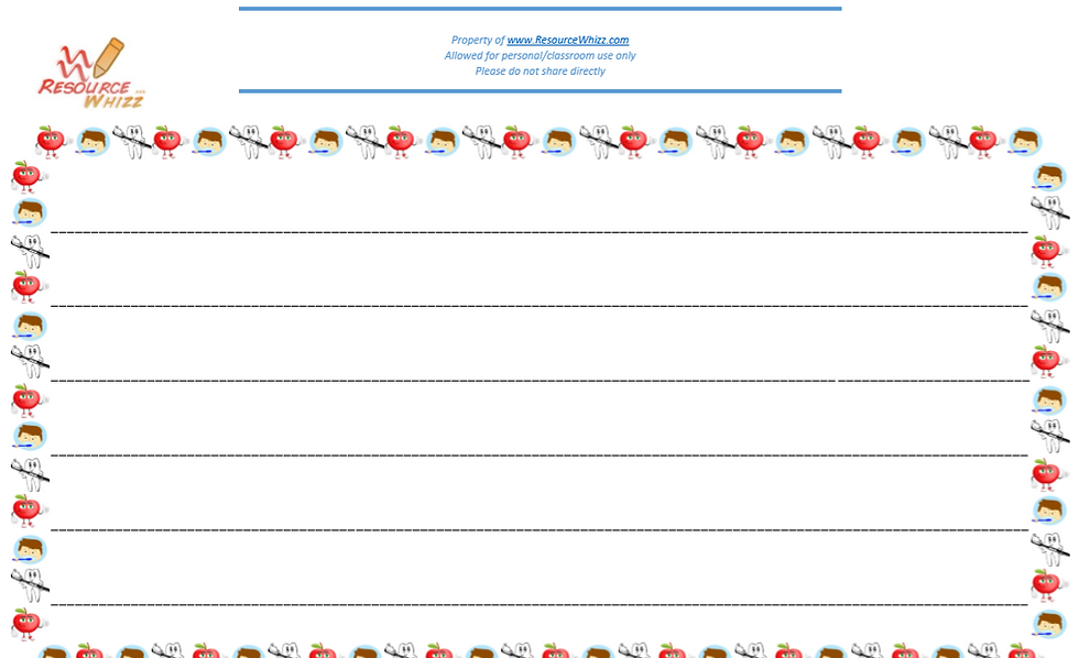 Thumbnail: Healthy Living Teeth Page border