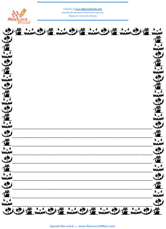 Thumbnail: Pumpkins & Cat Halloween Page borders