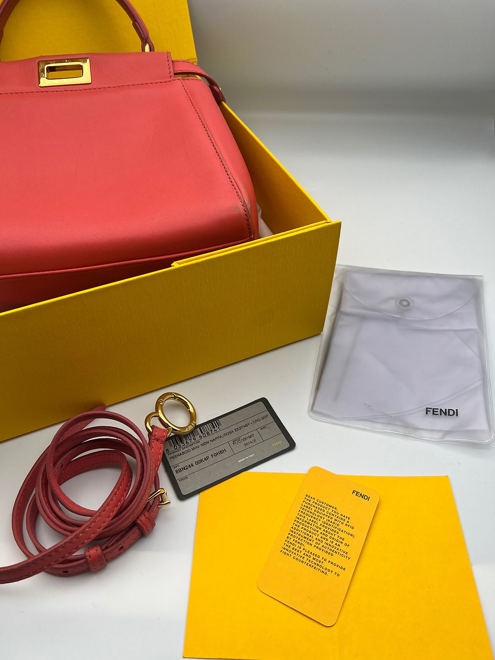 Thumbnail: Fendi Peekaboo Mini Iconic Coral