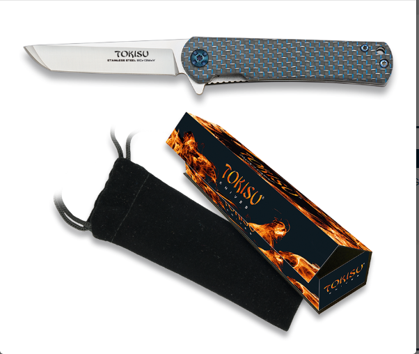 סכין עם ידית משולבת קרבון פייבר ו-G10 ALBAINOX