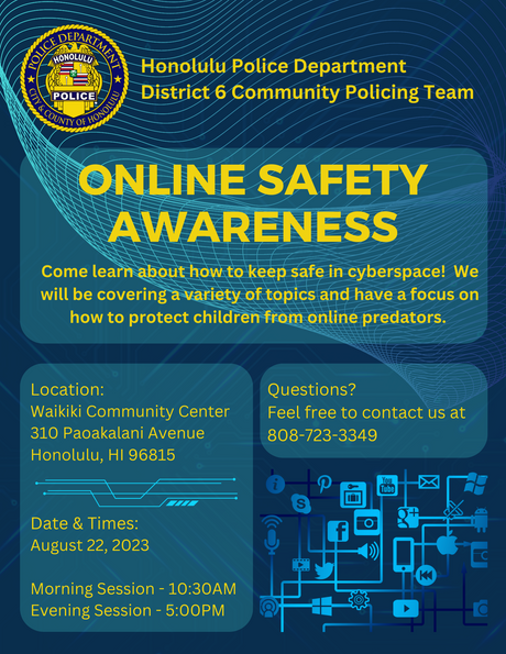 Online Safety Awareness seminar - August 22