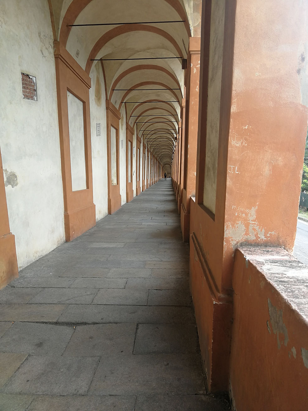 The path of the porticoes on the way to San Luca in Bologna