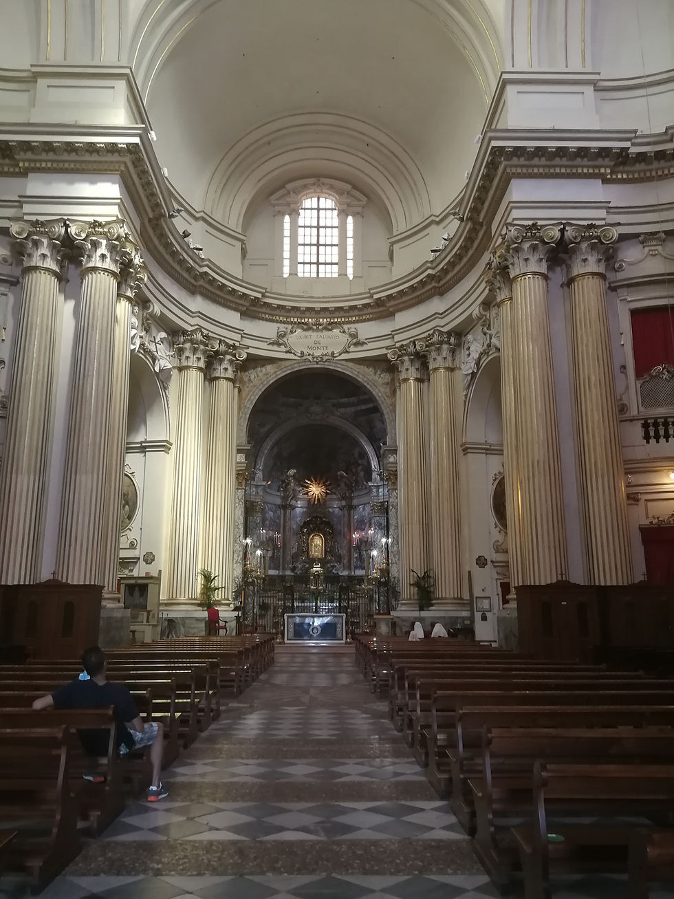 Inside the basilica of San Luca in Bologna