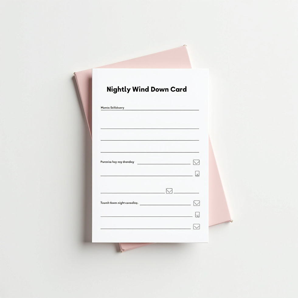 Nightly Wind Down Card