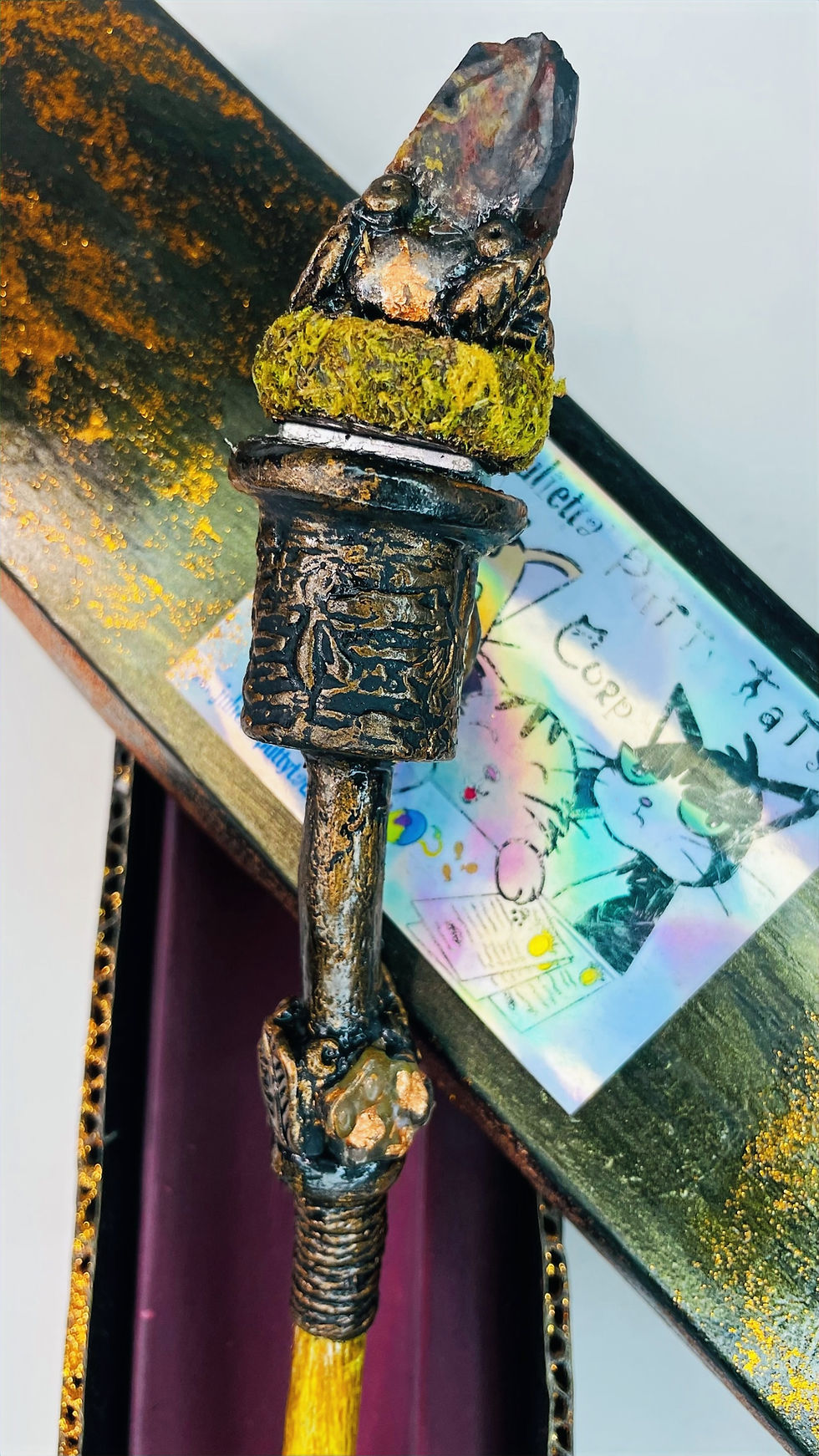 Thumbnail: Jasper Chakra Natural Wood Healing Wand w/Interchangeable Head