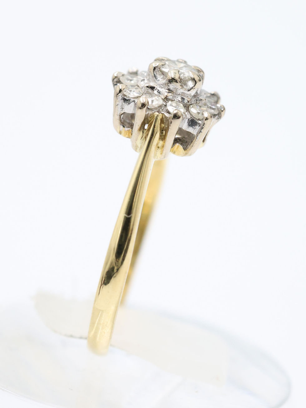 Thumbnail: 18ct Yellow Gold 0.22 Carat Diamond Cluster Ring