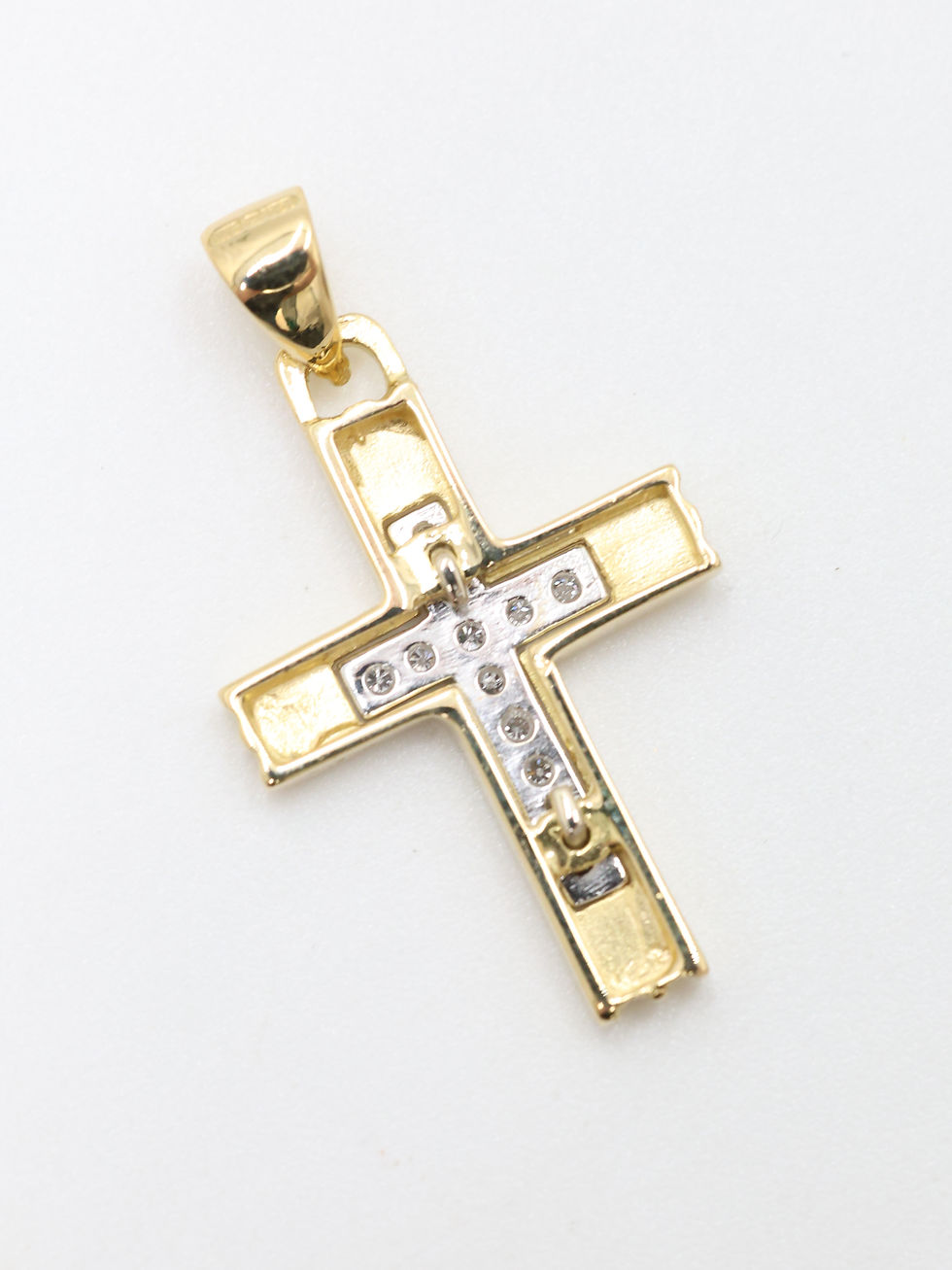 Thumbnail: 18ct Yellow Gold Diamond Cross Pendant