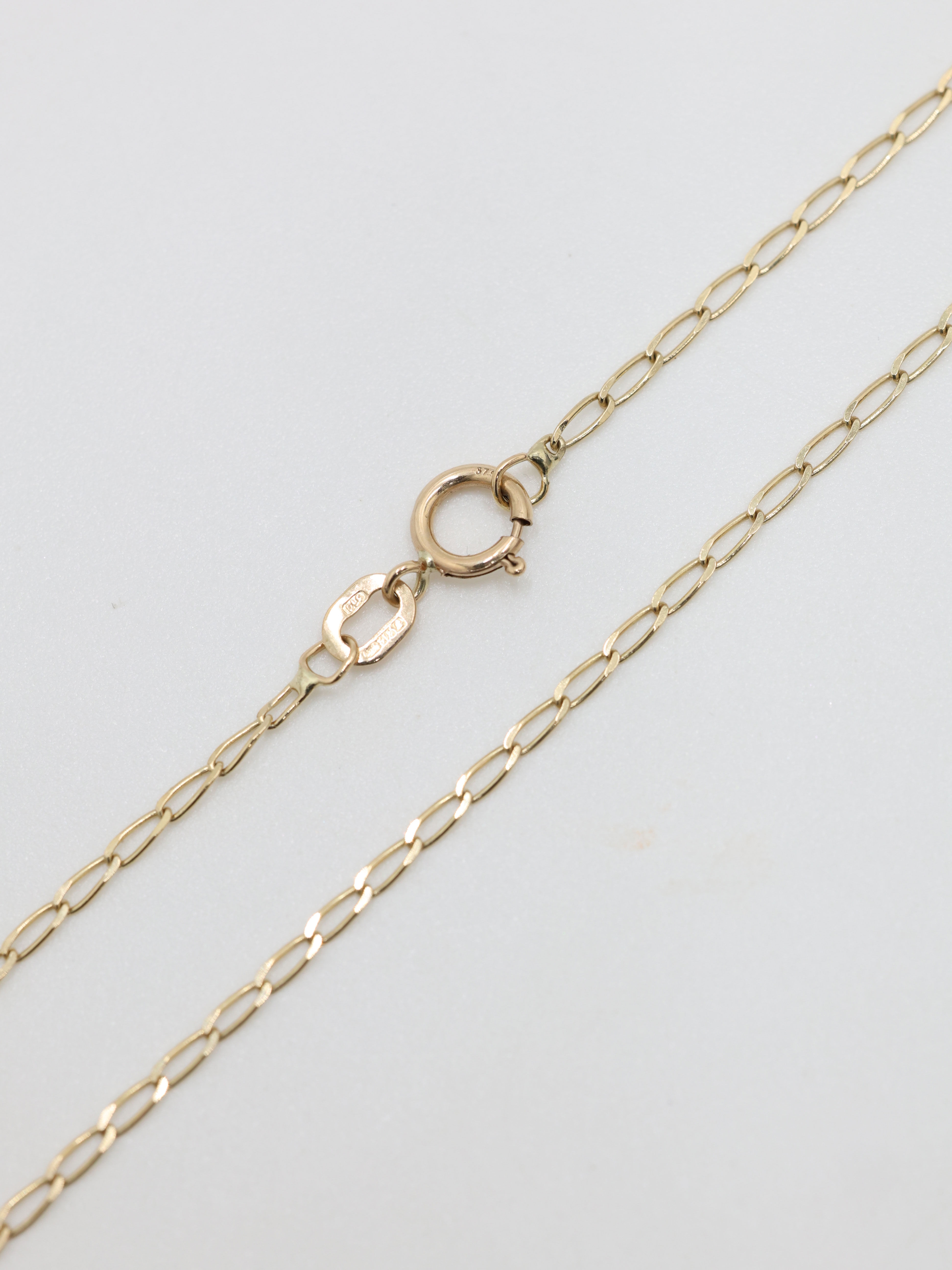 9ct Yellow Gold Fine Oval Link Chain 18"