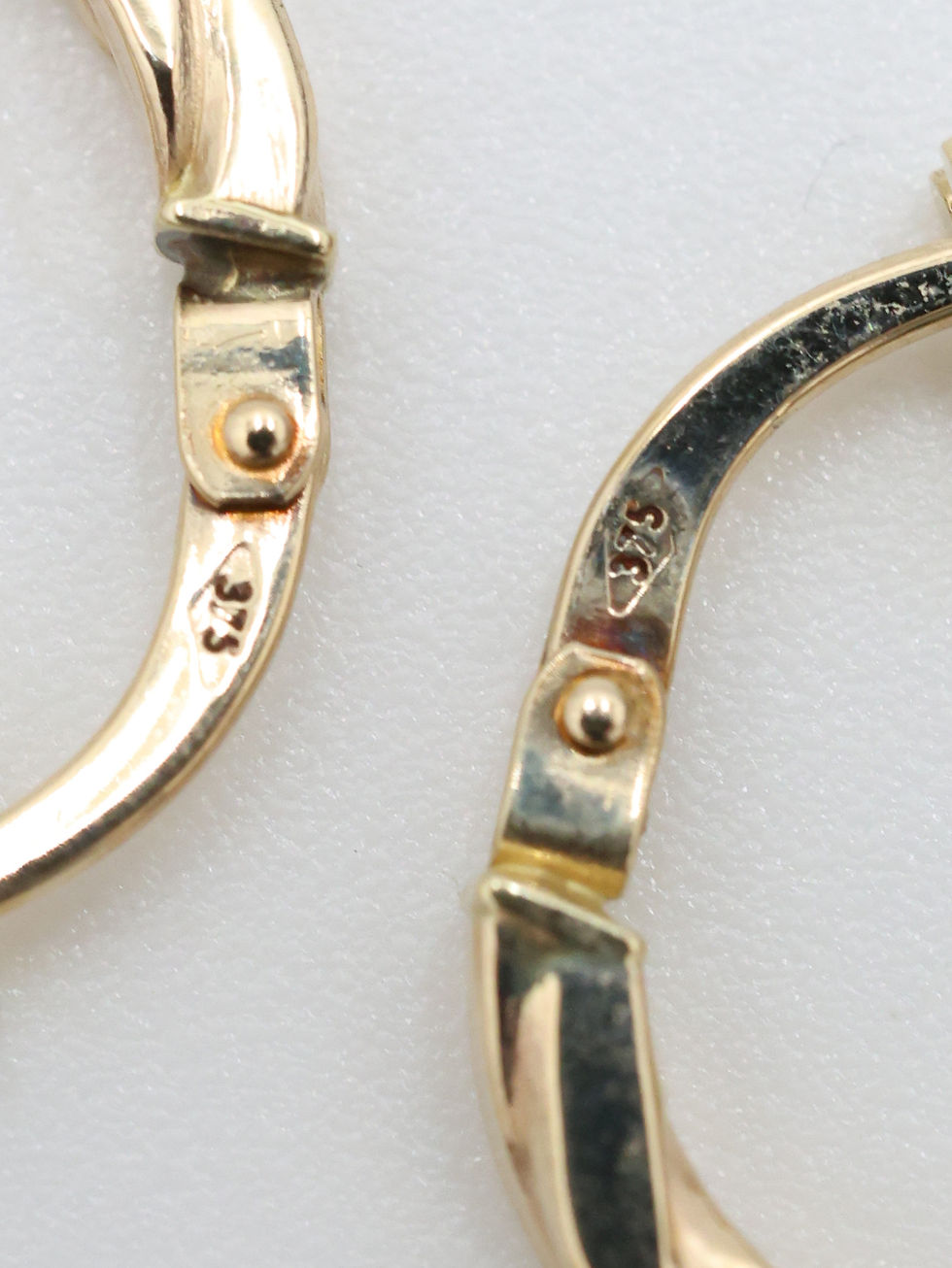 Thumbnail: 9ct Yellow Gold Small Twisted Flat Hoop Earrings