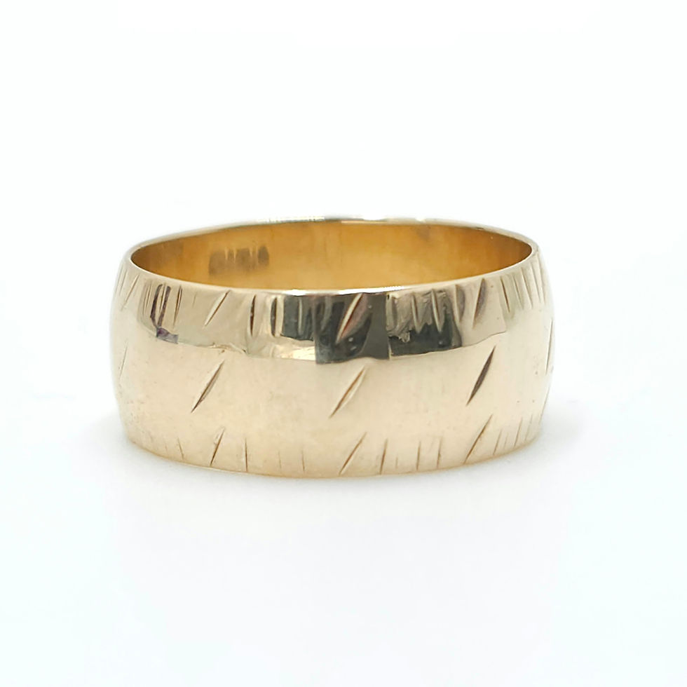 Thumbnail: 9ct Yellow Gold Full Eternity Etched Band