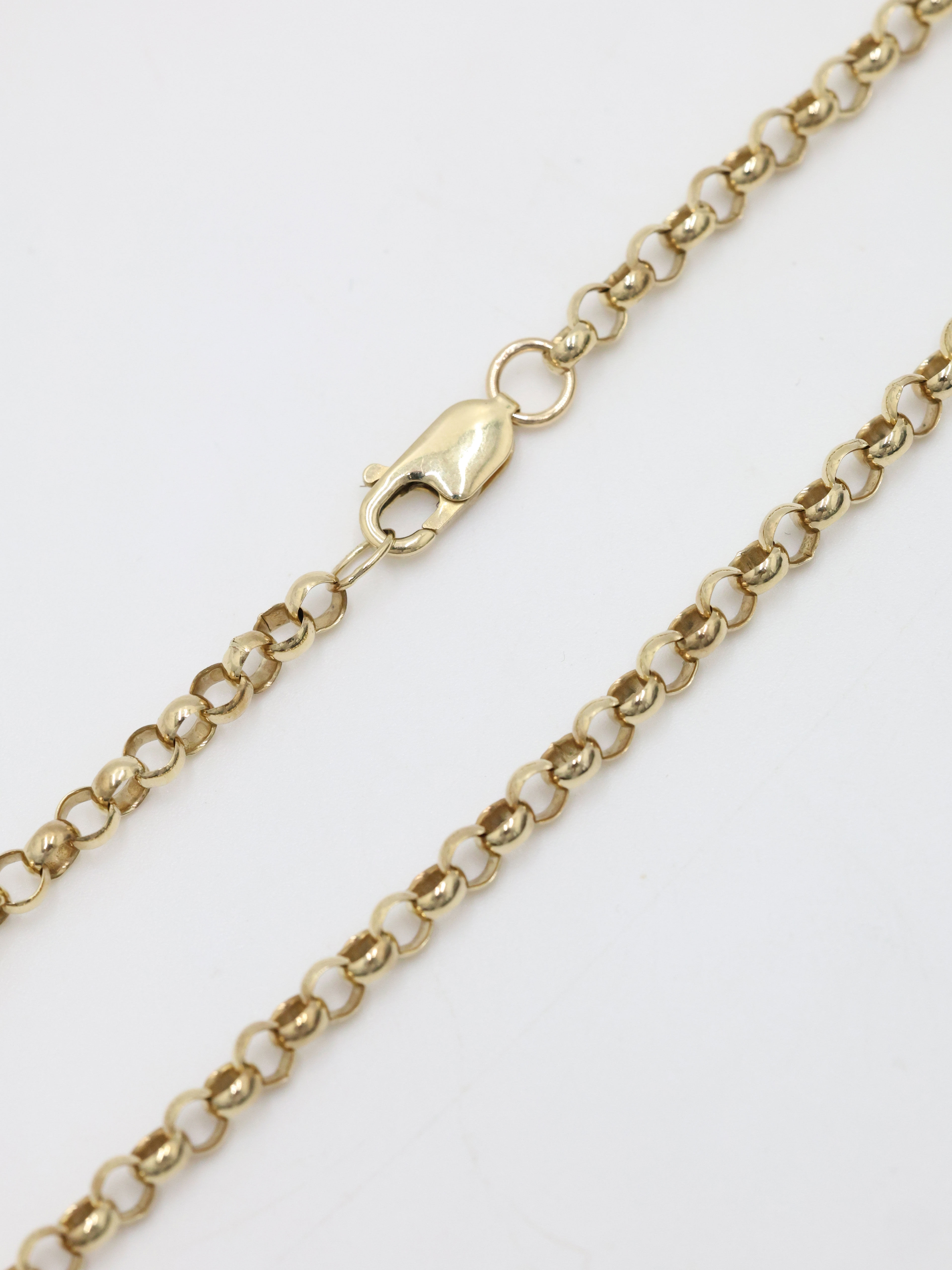 9ct Yellow Gold Belcher Link Chain  22.5"