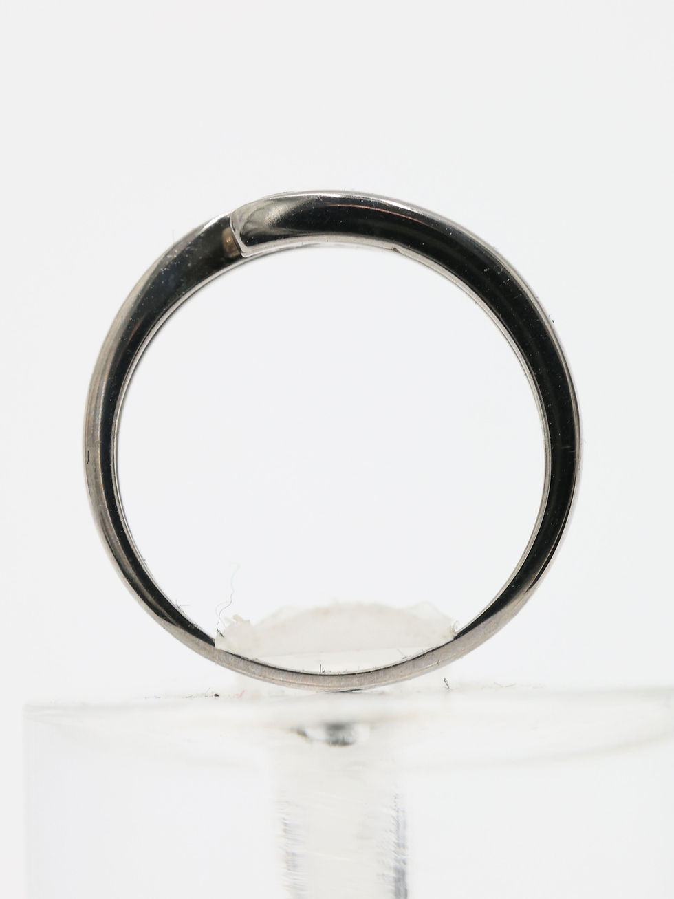 Thumbnail: 9ct White Gold Twist CZ Trilogy Band Ring