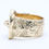Thumbnail: 9ct Yellow Gold CHUNKY Patterned Double Buckle Ring Size Z