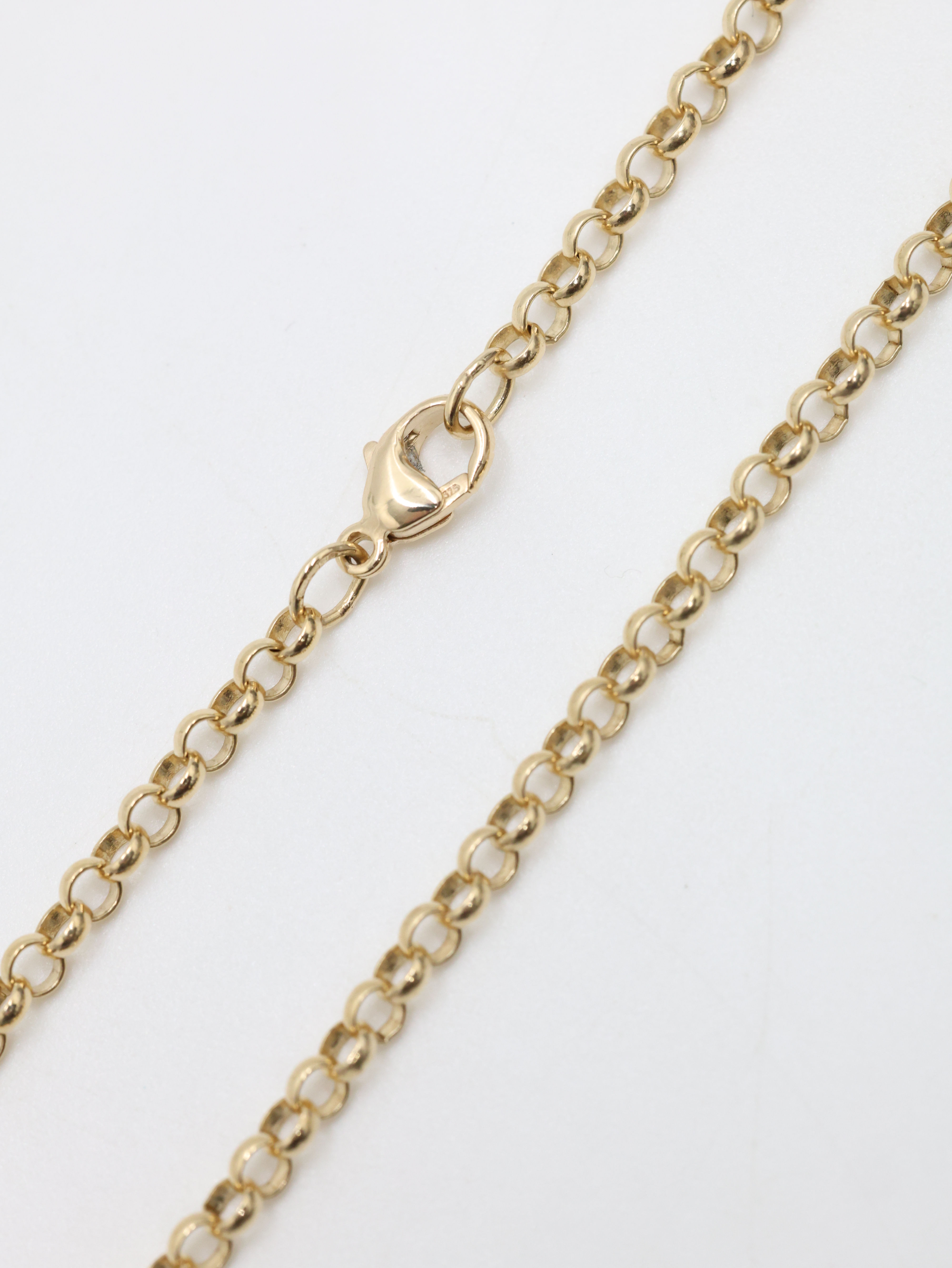 9ct Yellow Gold Tight Belcher Link Chain 24"
