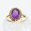 Thumbnail: 9ct Yellow Gold Oval Cut Amethyst Solitaire Ring